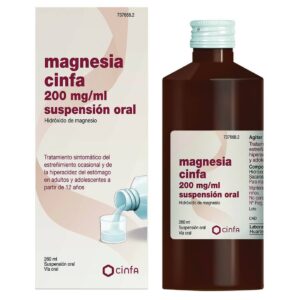 MAGNESIA CINFA 200 MG/ML SUSPENSION ORAL 1 FRASC