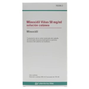 MINOXIDIL VIÑAS 50 MG/ML SOLUCION CUTANEA 2 FRAS