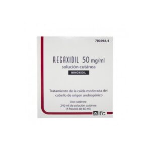 REGAXIDIL 50 MG/ML SOLUCION CUTANEA 4 FRASCOS 60