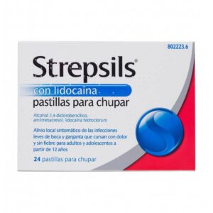 STREPSILS CON LIDOCAINA 24 PASTILLAS PARA CHUPAR