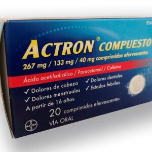 ACTRON COMPUESTO 267 MG/133 MG/40 MG 20 COMP.EFE