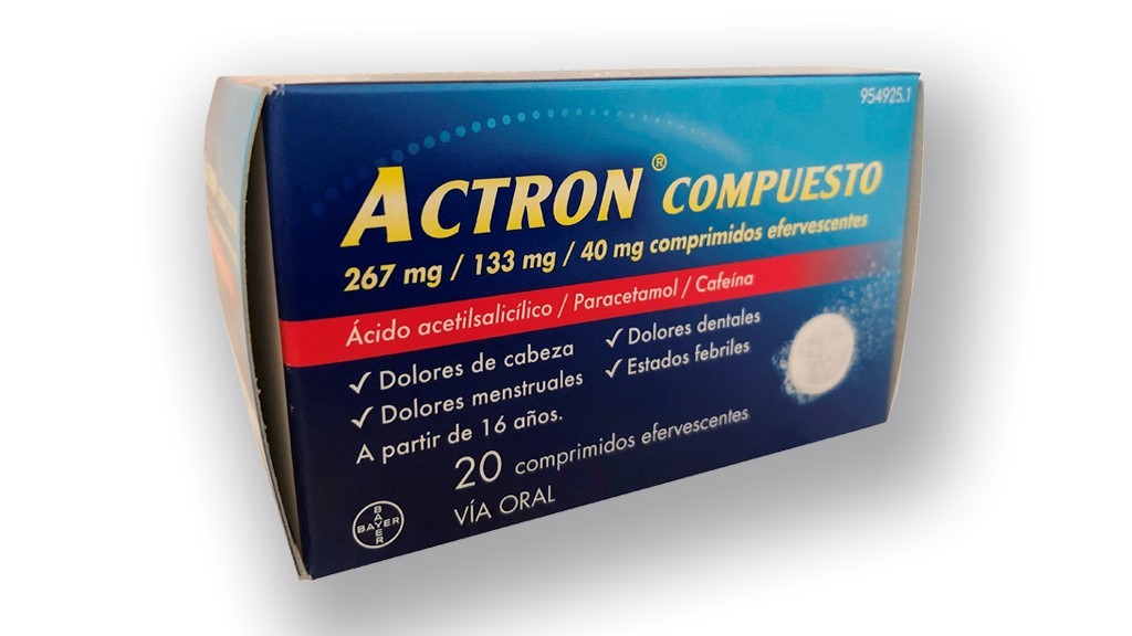 ACTRON COMPUESTO 267 MG/133 MG/40 MG 20 COMP.EFE