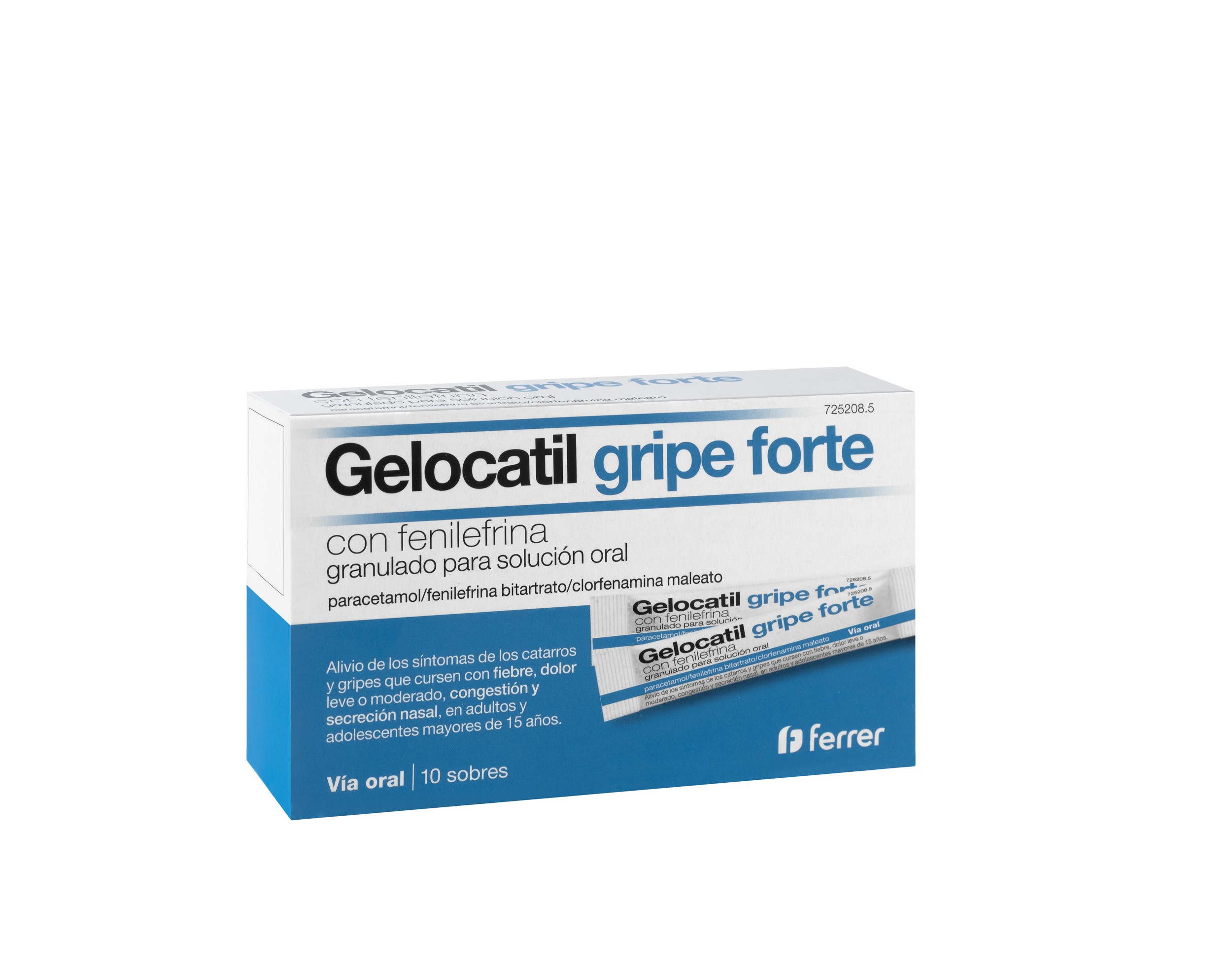 GELOCATIL GRIPE FORTE CON FENILEFRINA 10 SOBRES