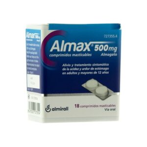 ALMAX 500 MG 18 COMPRIMIDOS MASTICABLES