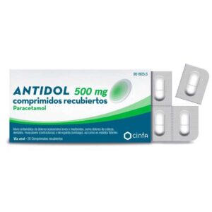 ANTIDOL 500 MG 20 COMPRIMIDOS RECUBIERTOS