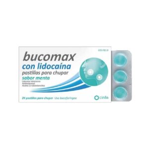 BUCOMAX LIDOCAINA 24 PASTILLAS PARA CHUPAR MENTA