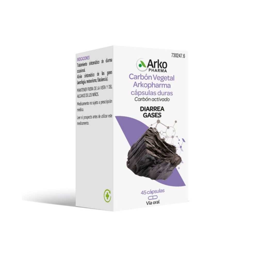 CARBON VEGETAL ARKOPHARMA 225 MG 45 CAPSULAS