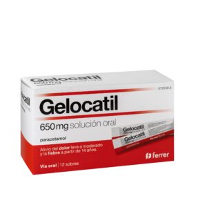 GELOCATIL 650 MG 12 SOBRES SOLUCION ORAL