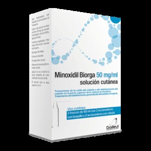 MINOXIDIL BIORGA 50 MG/ML SOLUCION CUTANEA 3 FRA