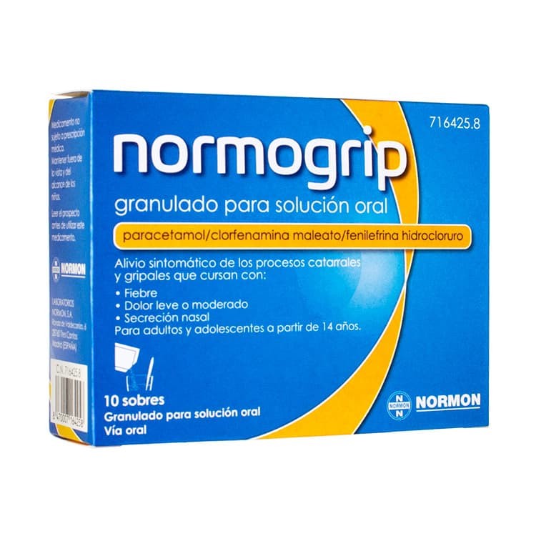 NORMOGRIP 10 SOBRES GRANULADO PARA SOLUCION ORAL