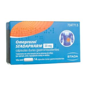 OMEPRAZOL STADAPHARM 20 MG 14 CAPSULAS GASTRORRE