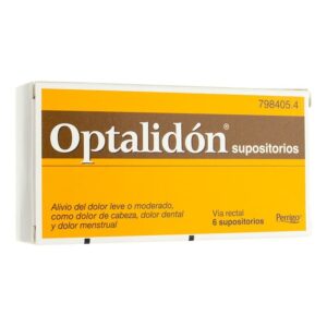 OPTALIDON 500 mg/75 mg 6 SUPOSITORIOS