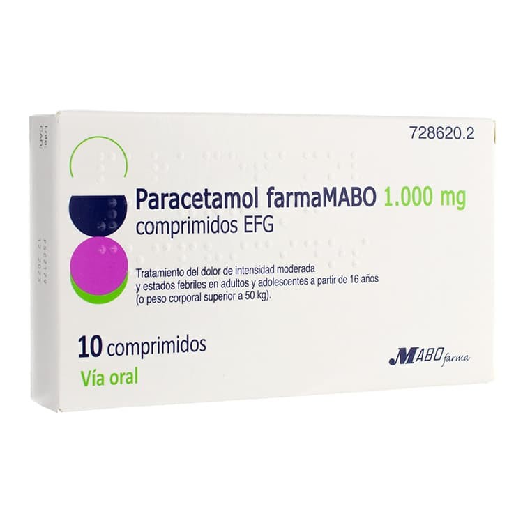PARACETAMOL FARMAMABO EFG 1000 mg 10 COMPRIMIDOS