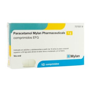 PARACETAMOL MYLAN PHARMACEUTICALS 1 g 10 COMPRIM