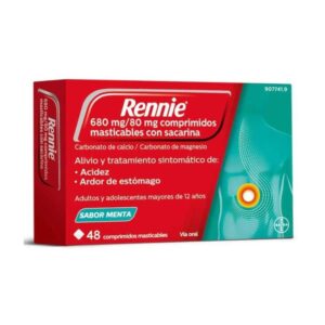 RENNIE 680 mg/80 mg 48 COMPRIMIDOS MASTICABLES (