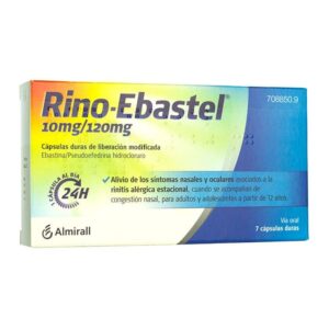 RINO-EBASTEL 10 MG/120 MG 7 CAPSULAS LIBERACION