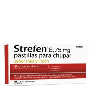 STREFEN 8.75 MG 16 PASTILLAS PARA CHUPAR MIEL Y