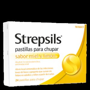 STREPSILS 24 PASTILLAS PARA CHUPAR MIEL-LIMON