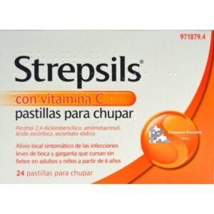 STREPSILS CON VITAMINA C 24 PASTILLAS PARA CHUPA